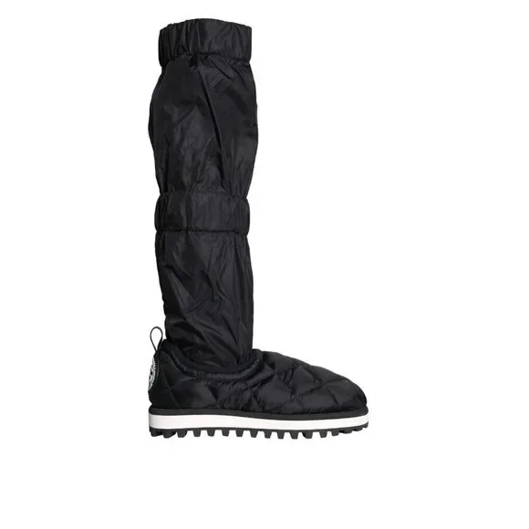 Dolce & Gabbana Black Quilted High Top Boots Sneakers Shoes - Picture 5 of 9